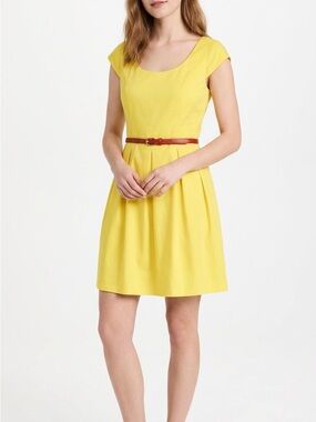 Alyx Bright Yellow Scoop-Neck Mini Dress